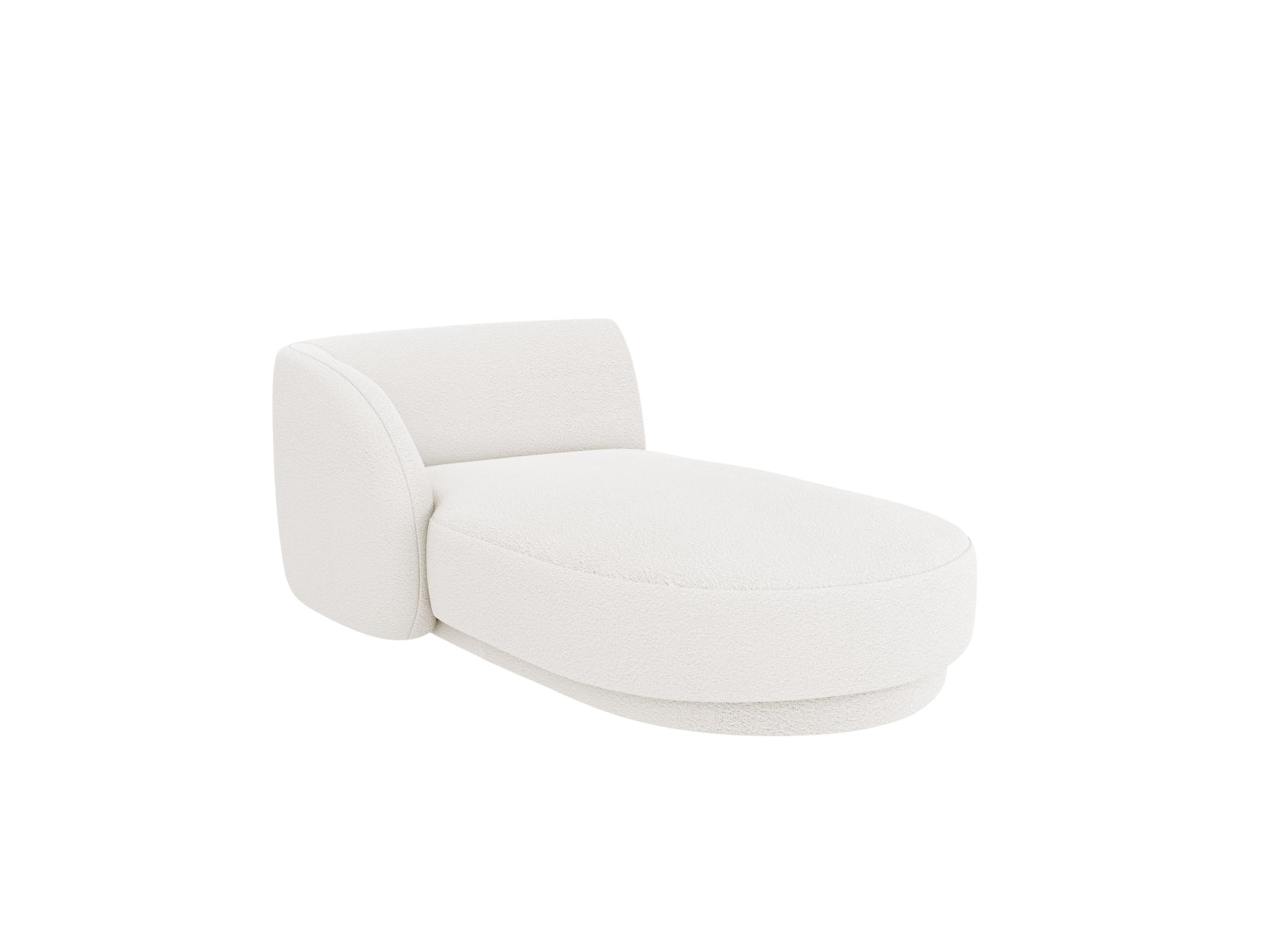 Miley Boucle Sofa Chaise Lounge links 2 Sitzer in White präsentiert im Onlineshop von KAQTU Design AG. L-Sofa links ist von Micadoni