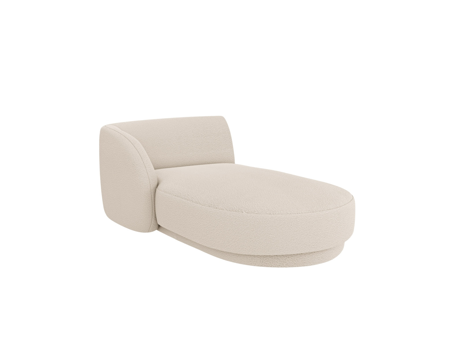 Elegantes Miley Boucle Sofa Chaise Lounge links, 2-Sitzer in stilvollem Beige, ideal für moderne Wohnräume.