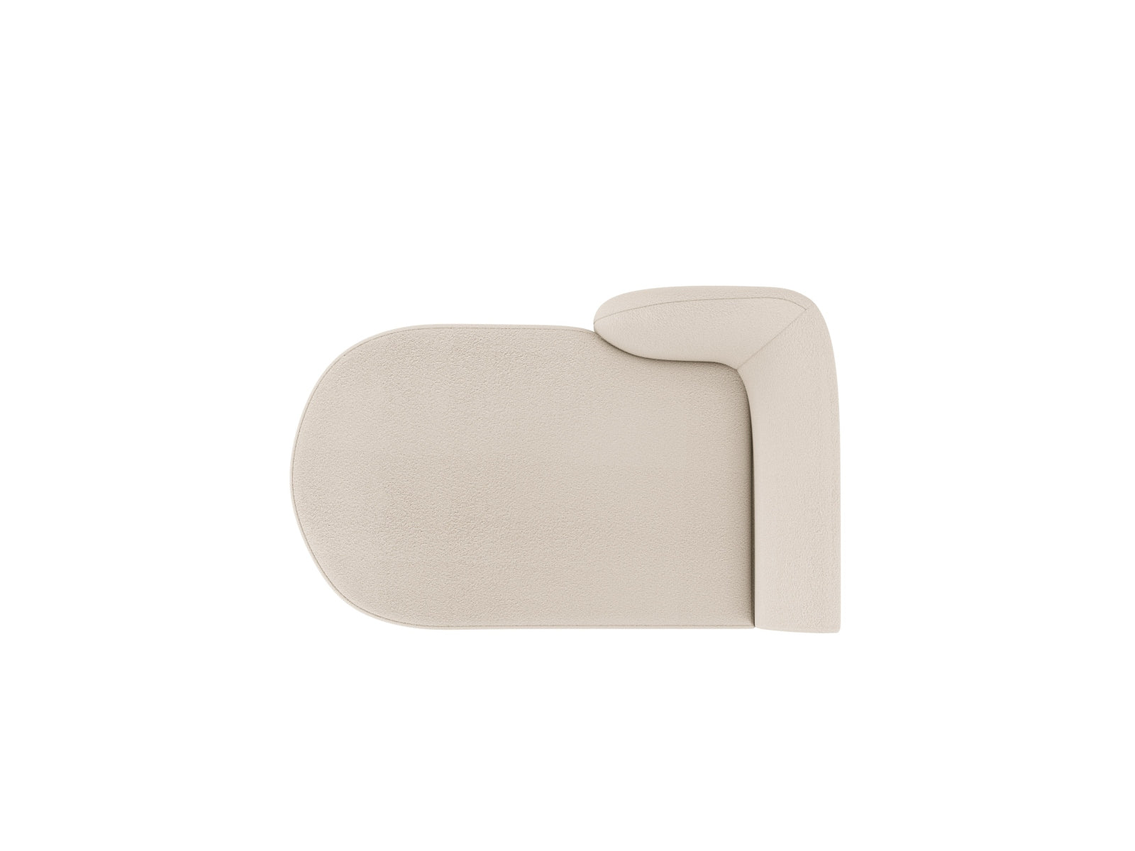 Miley Boucle Sofa Chaise Lounge links 2 Sitzer in Beige präsentiert im Onlineshop von KAQTU Design AG. L-Sofa links ist von Micadoni