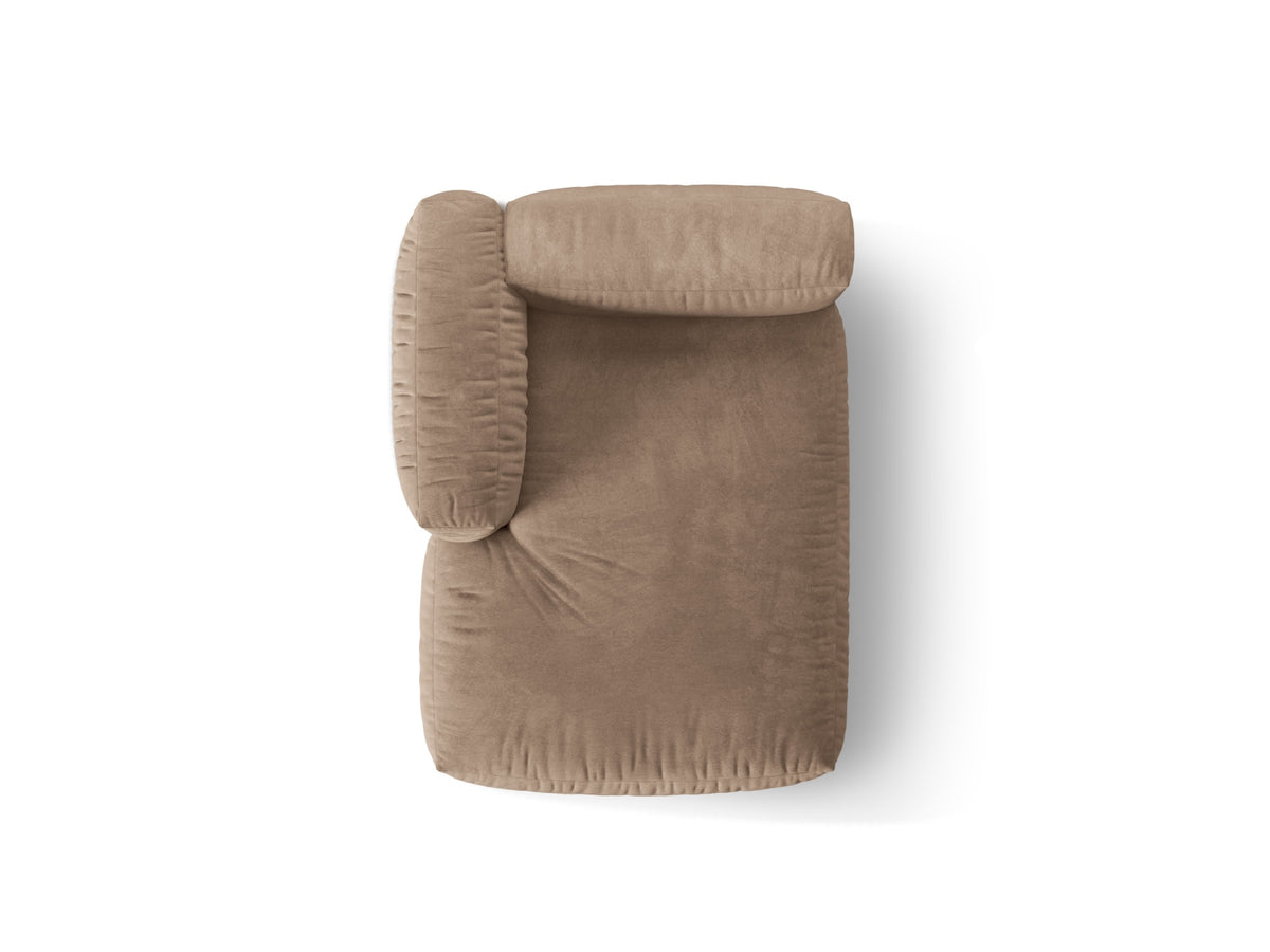 Martina Sofa Chaise Lounge links 1 Sitz in Dark Beige-Vogue präsentiert im Onlineshop von KAQTU Design AG. L-Sofa links ist von Micadoni