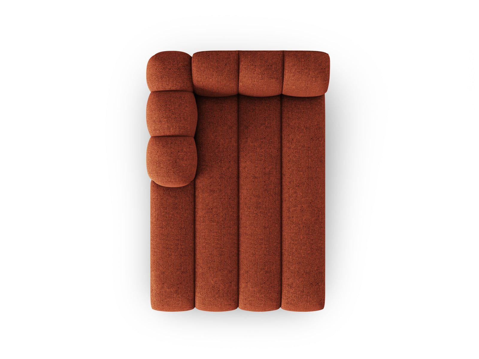 Lupine Sofa Chaise Lounge links 2 Sitzer in Terracotta präsentiert im Onlineshop von KAQTU Design AG. L-Sofa links ist von Micadoni