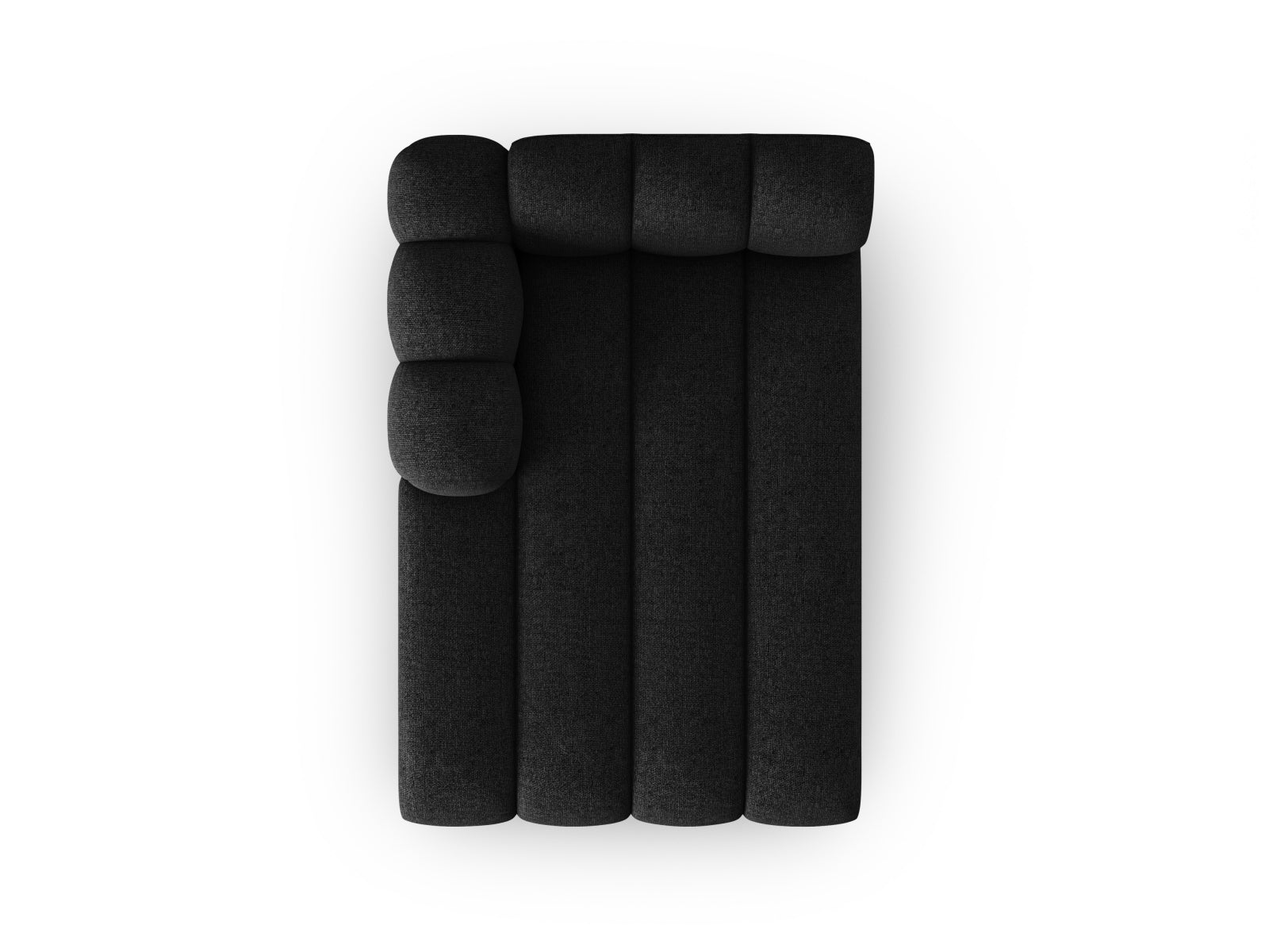 Lupine Sofa Chaise Lounge links 2 Sitzer in Black präsentiert im Onlineshop von KAQTU Design AG. L-Sofa links ist von Micadoni
