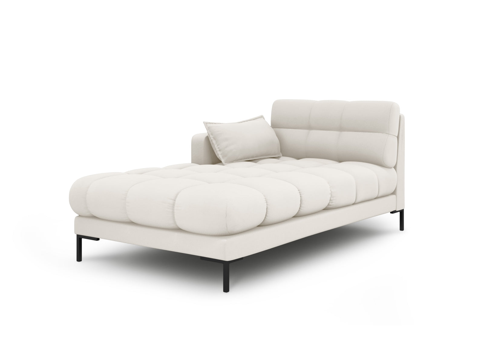 Mamaia Sofa Chaise Lounge links 1 Sitz in Light Beige/Schwarz-Neve präsentiert im Onlineshop von KAQTU Design AG. L-Sofa links ist von Micadoni