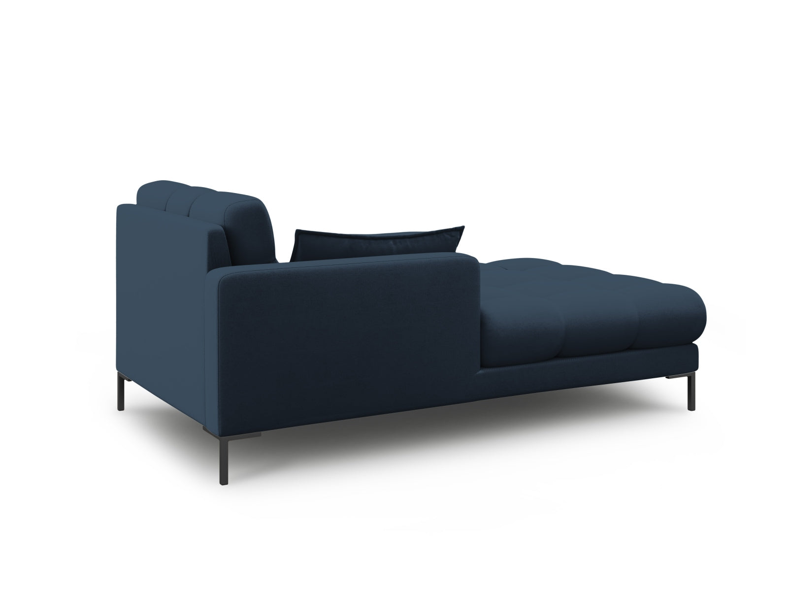 Elegantes Mamaia Sofa Chaise Lounge links mit einem Sitz in stilvollem Blau und Schwarz, ideal für moderne Wohnräume.