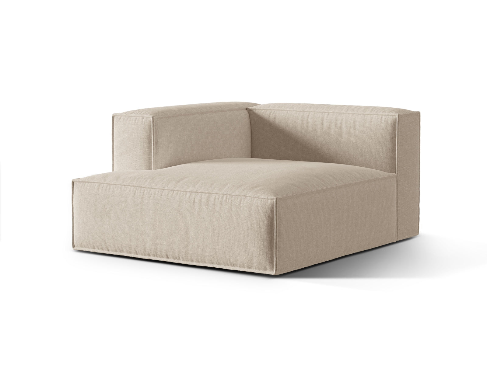 Nuria Modular Chaise Longue links 1 Sitzer in Beige präsentiert im Onlineshop von KAQTU Design AG. Modulares Sofa ist von Micadoni