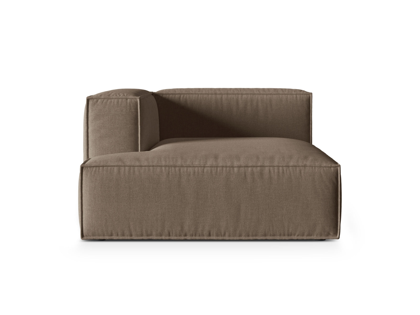 Nuria Modular Chaise Longue links 1 Sitzer in Cappuccino präsentiert im Onlineshop von KAQTU Design AG. Modulares Sofa ist von Micadoni