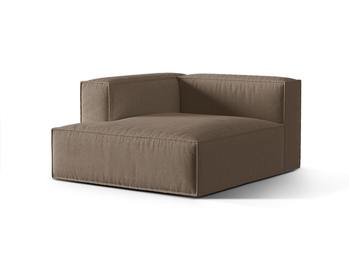 1-Sitzer Modul Chaise Longue Links Nuria in Cappuccino-Liberty präsentiert im Onlineshop von KAQTU Design AG. Modulares Sofa ist von Micadoni