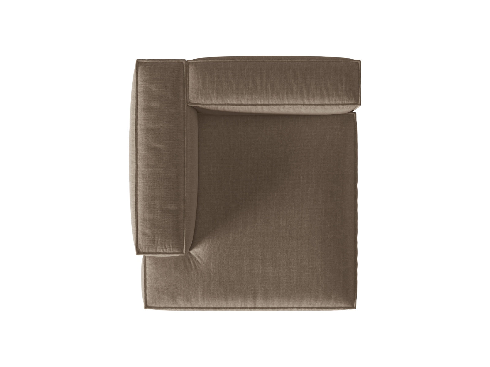 Nuria Modular Chaise Longue links 1 Sitzer in Cappuccino präsentiert im Onlineshop von KAQTU Design AG. Modulares Sofa ist von Micadoni
