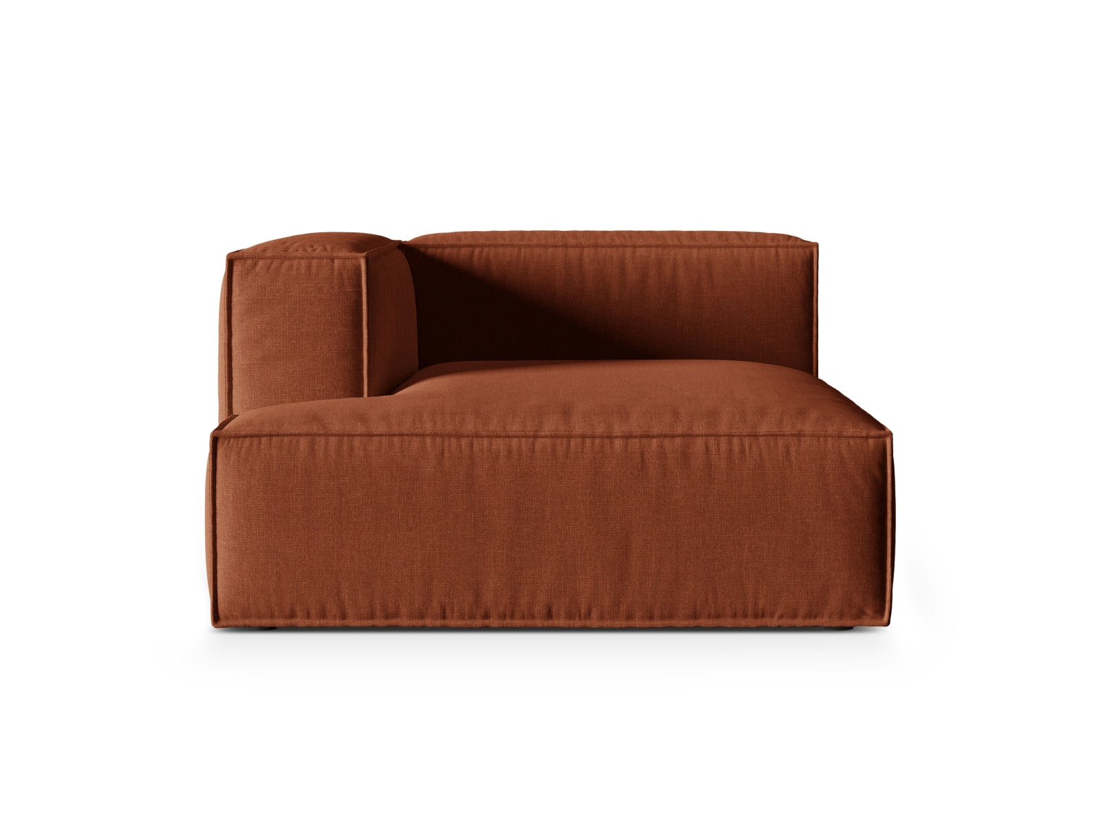 Nuria Modular Chaise Longue links 1 Sitzer in Brick präsentiert im Onlineshop von KAQTU Design AG. Modulares Sofa ist von Micadoni