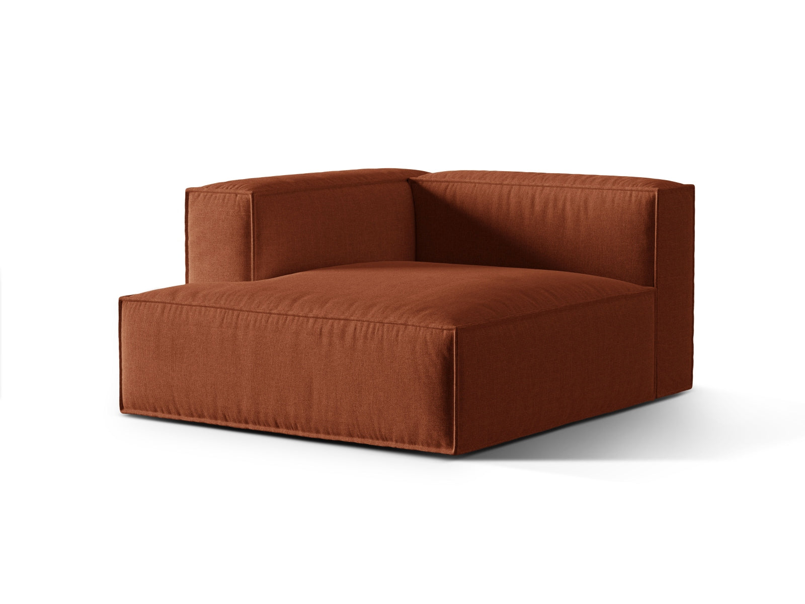 Nuria Modular Chaise Longue links 1 Sitzer in Brick präsentiert im Onlineshop von KAQTU Design AG. Modulares Sofa ist von Micadoni