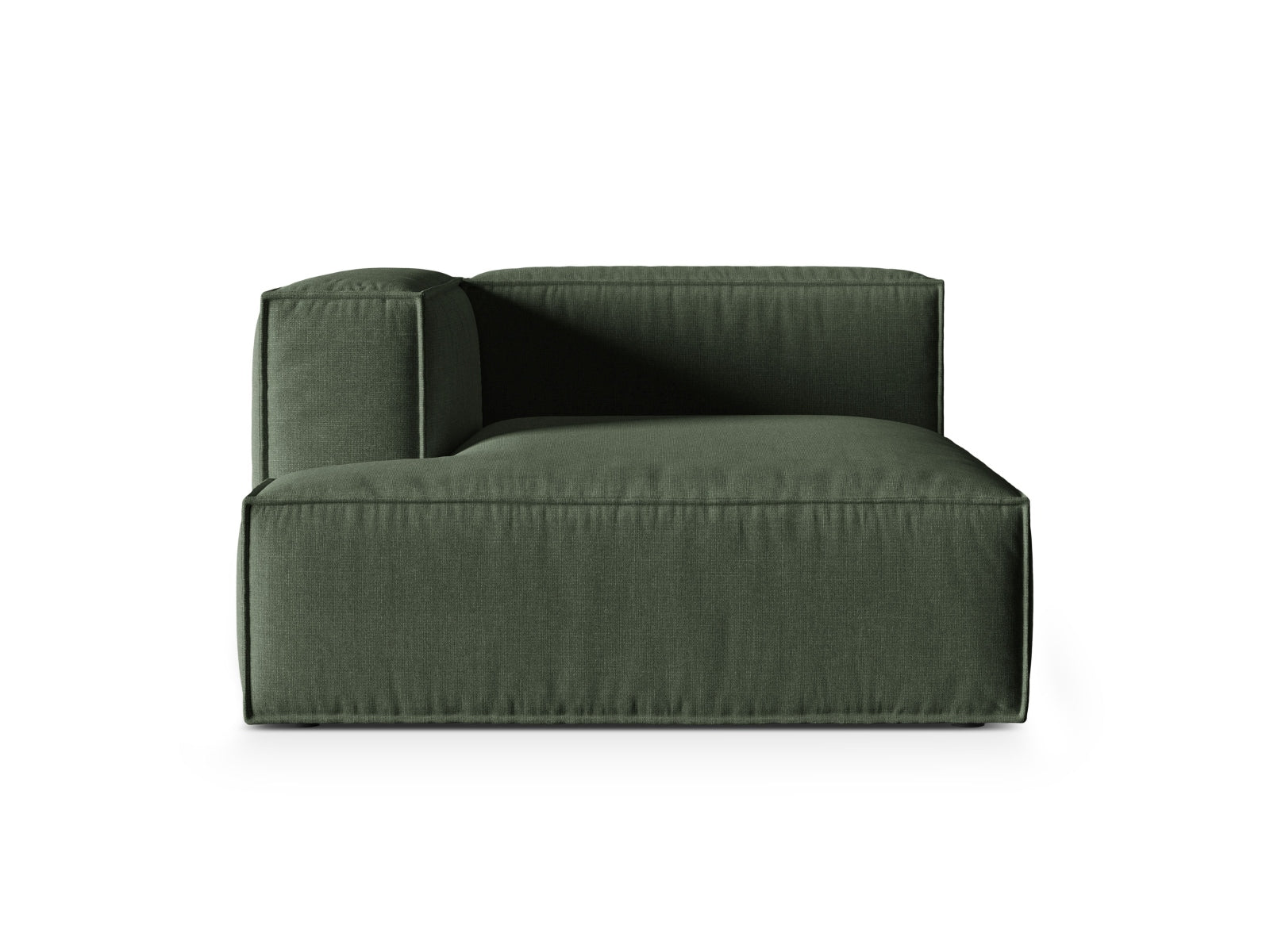 Nuria Modular Chaise Longue links 1 Sitzer in Moss Green präsentiert im Onlineshop von KAQTU Design AG. Modulares Sofa ist von Micadoni