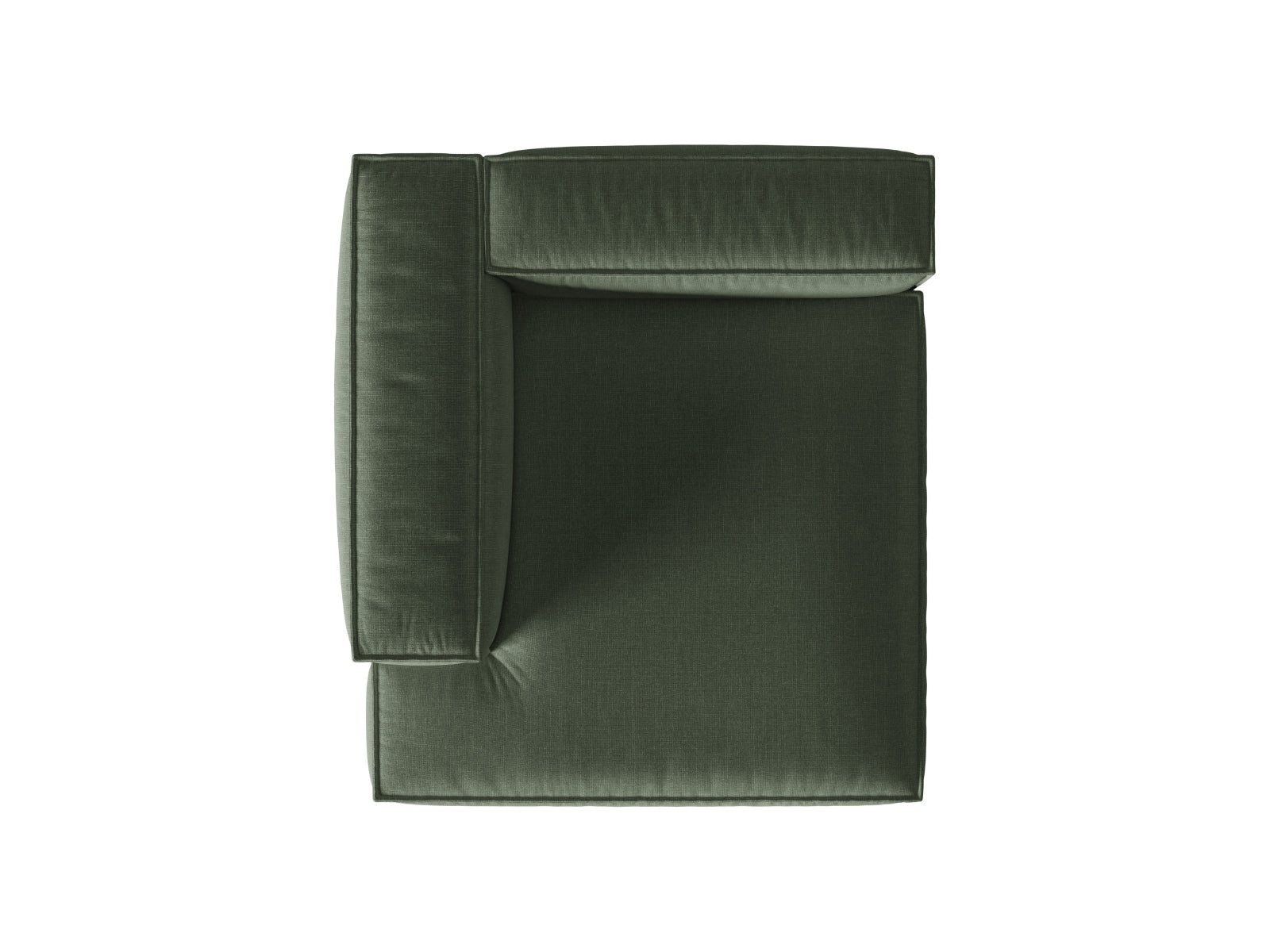 Nuria Modular Chaise Longue links 1 Sitzer in Moss Green präsentiert im Onlineshop von KAQTU Design AG. Modulares Sofa ist von Micadoni