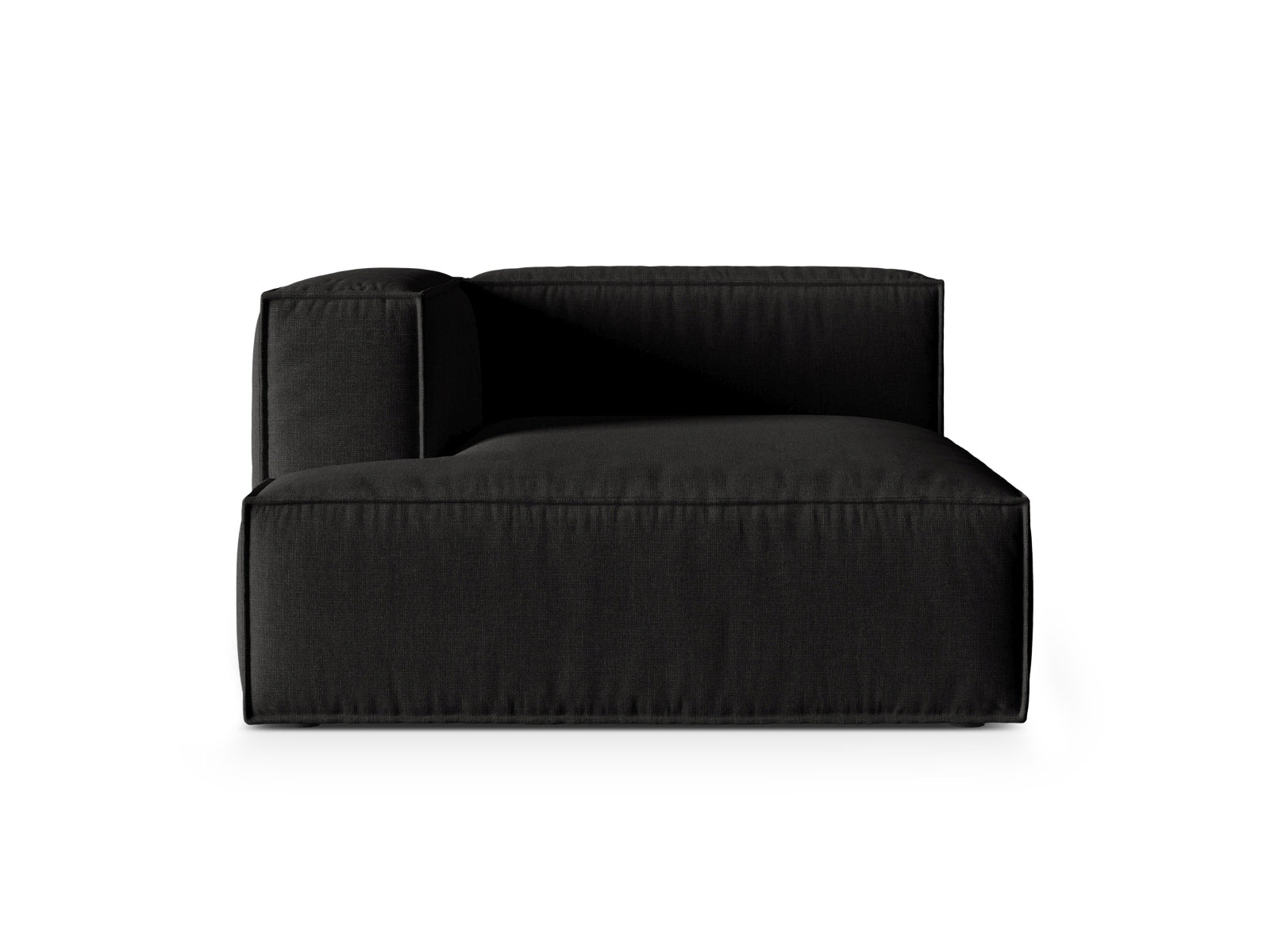 Nuria Modular Chaise Longue links 1 Sitzer in Black präsentiert im Onlineshop von KAQTU Design AG. Modulares Sofa ist von Micadoni
