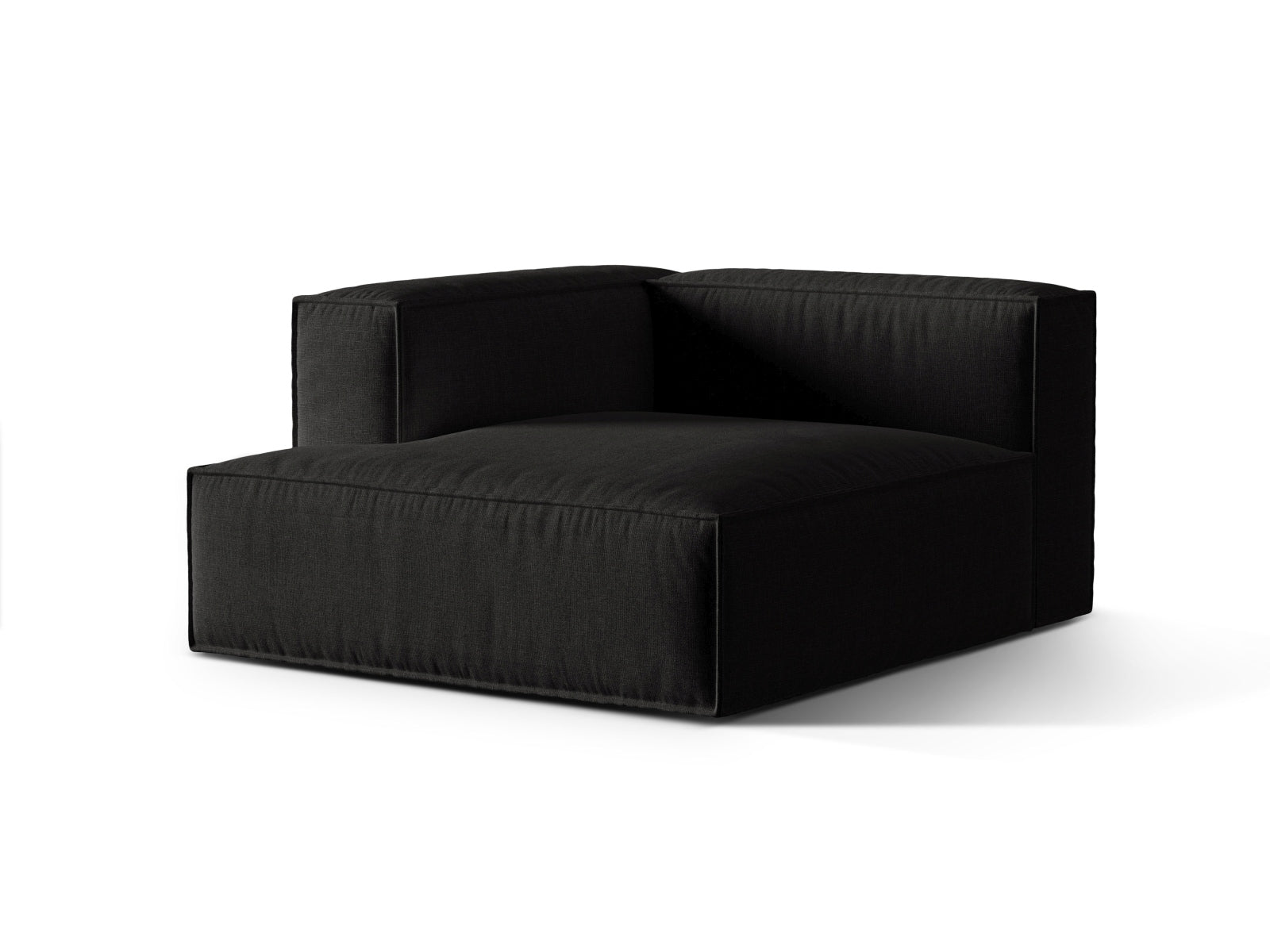 Nuria Modular Chaise Longue links 1 Sitzer in Black präsentiert im Onlineshop von KAQTU Design AG. Modulares Sofa ist von Micadoni