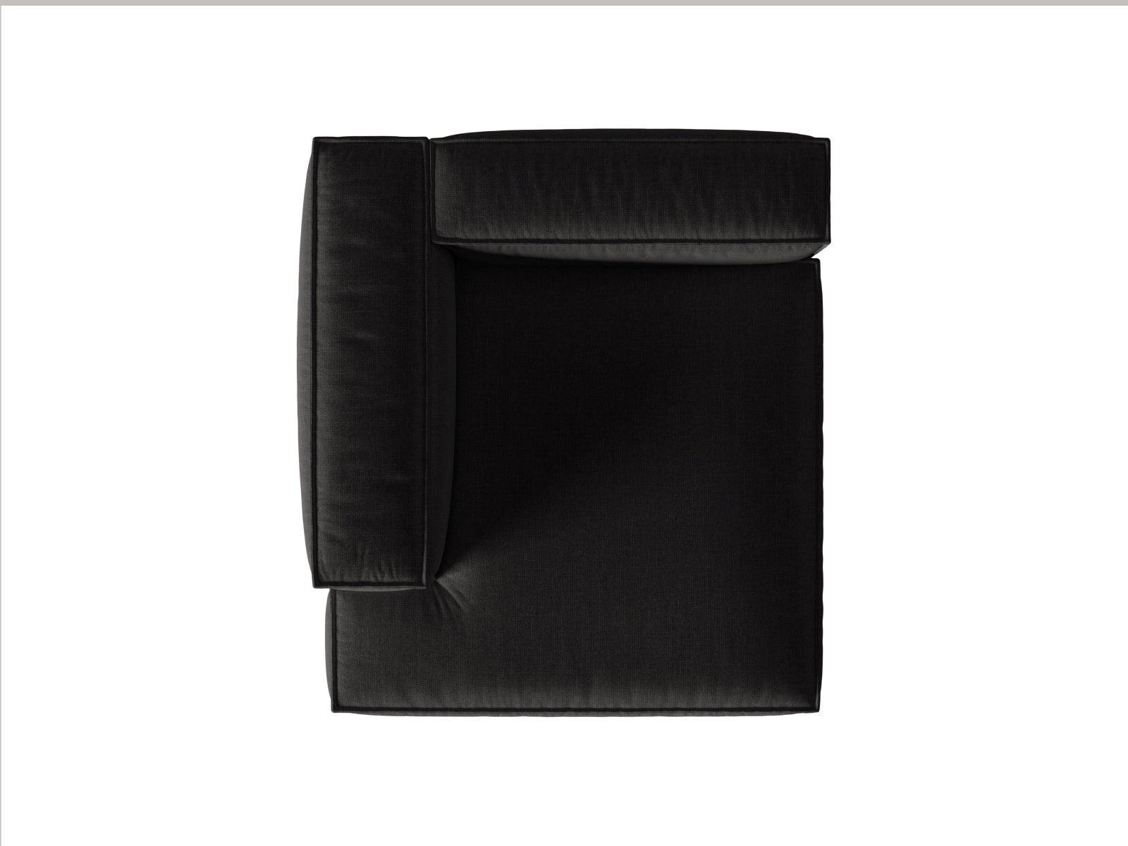 Nuria Modular Chaise Longue links 1 Sitzer in Black präsentiert im Onlineshop von KAQTU Design AG. Modulares Sofa ist von Micadoni