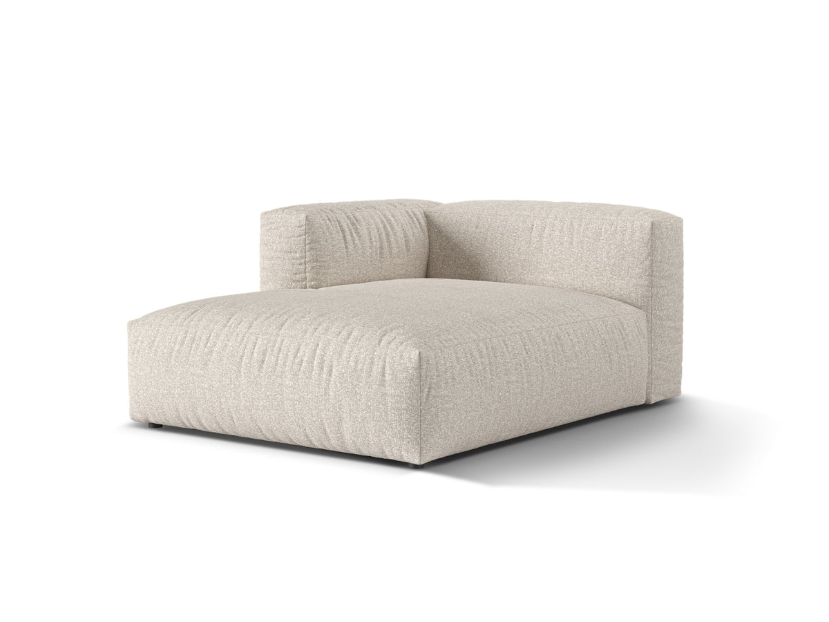 1-Sitzer Chaise Longue Links Martina in Beige-Monet präsentiert im Onlineshop von KAQTU Design AG. Modulares Sofa ist von Micadoni