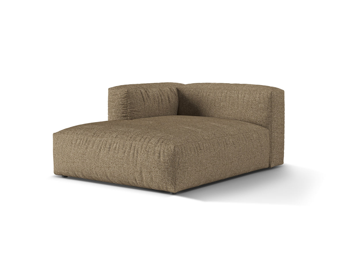 1-Sitzer Chaise Longue Links Martina in Cappuccino-Monet präsentiert im Onlineshop von KAQTU Design AG. Modulares Sofa ist von Micadoni