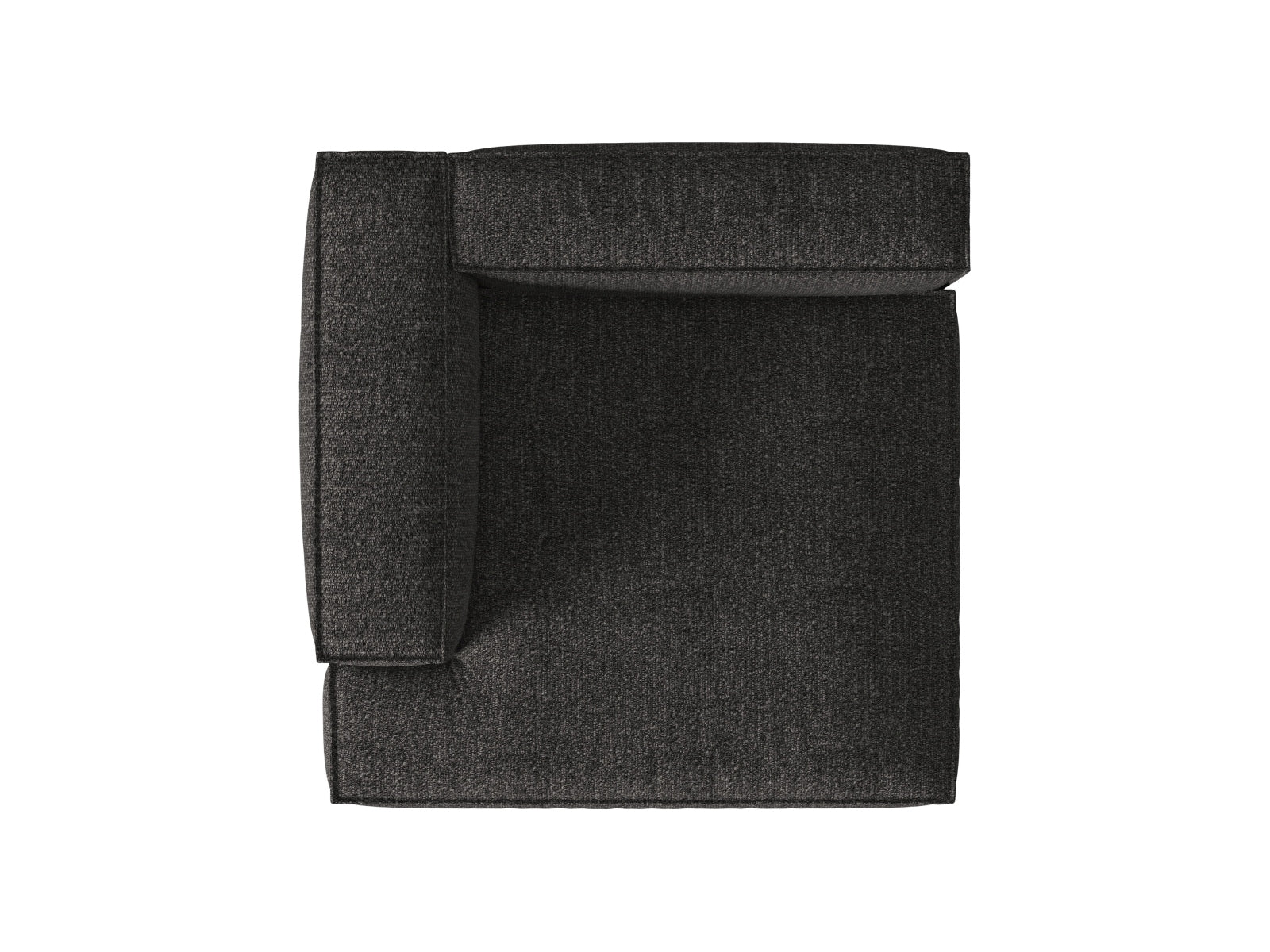 Elegante Nuria Boucle Chaise Longue links 1 Sitzer in zeitlosem Anthrazit, ideal für stilvolle und komfortable Wohnräume.