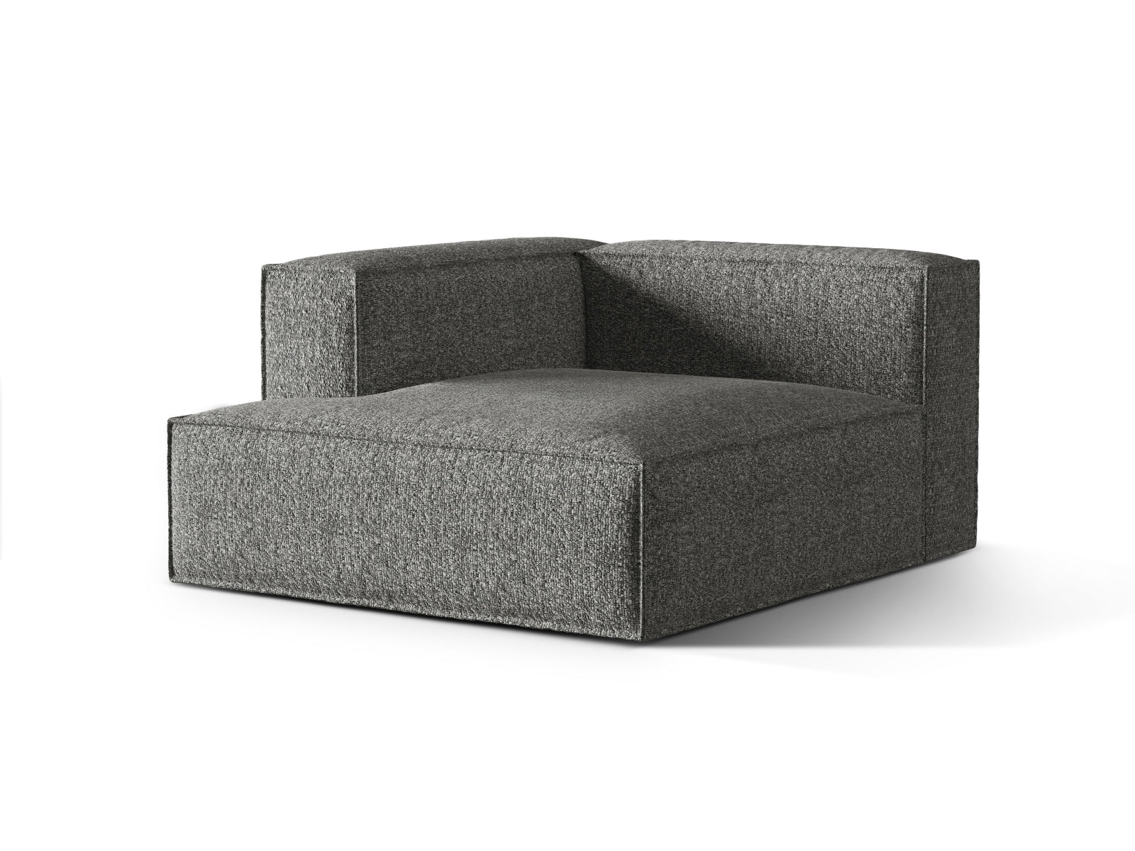 Nuria Boucle Chaise Longue links 1 Sitzer in Graphite präsentiert im Onlineshop von KAQTU Design AG. Modulares Sofa ist von Micadoni
