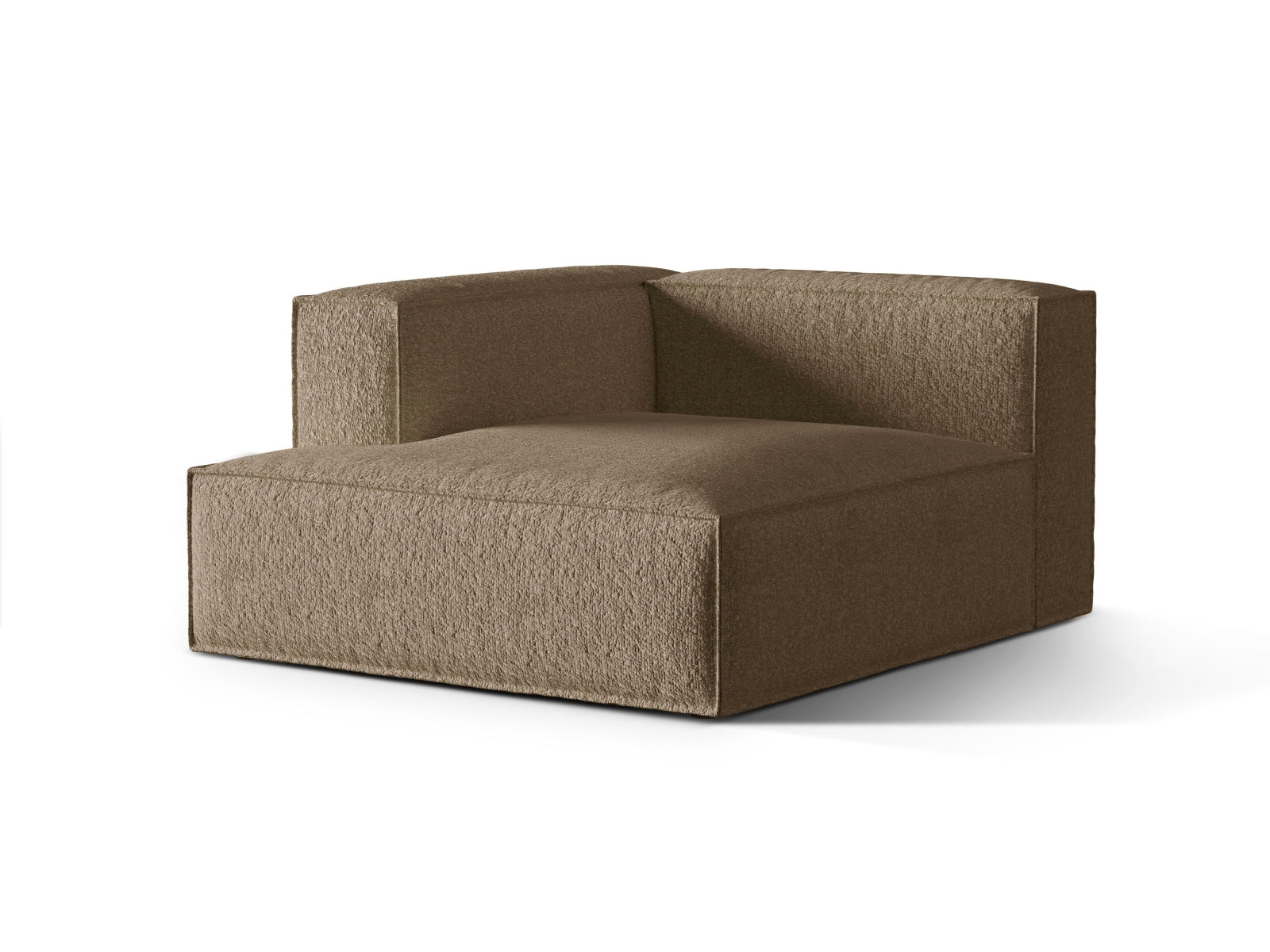 Nuria Boucle Chaise Longue links 1 Sitzer in Cappuccino präsentiert im Onlineshop von KAQTU Design AG. Modulares Sofa ist von Micadoni