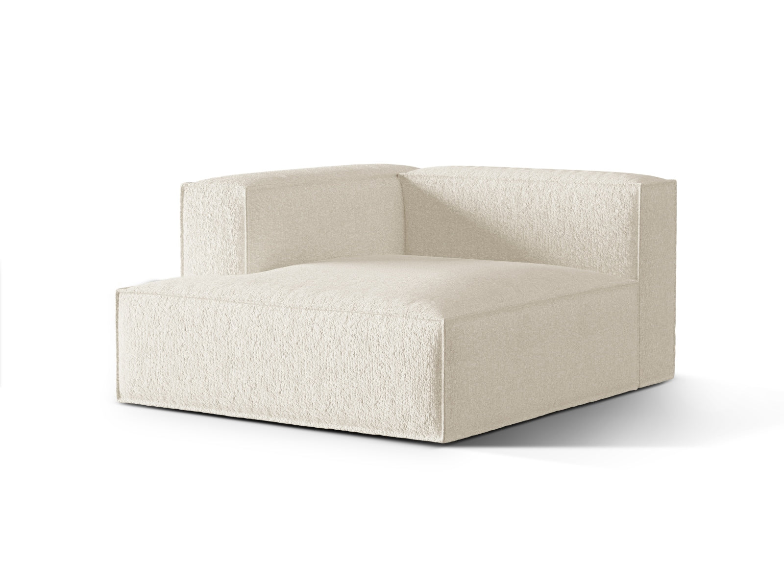 Nuria Boucle Chaise Longue links 1 Sitzer in Ivory präsentiert im Onlineshop von KAQTU Design AG. Modulares Sofa ist von Micadoni