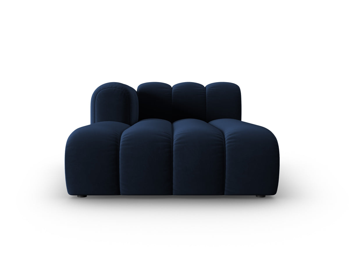 Lupine Velour Sofa Chaise Lounge links 2 Sitzer in Royal Blue-Salvador präsentiert im Onlineshop von KAQTU Design AG. L-Sofa links ist von Micadoni