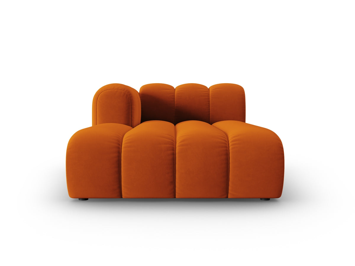 Lupine Velour Sofa Chaise Lounge links 2 Sitzer in Terracotta-Salvador präsentiert im Onlineshop von KAQTU Design AG. L-Sofa links ist von Micadoni