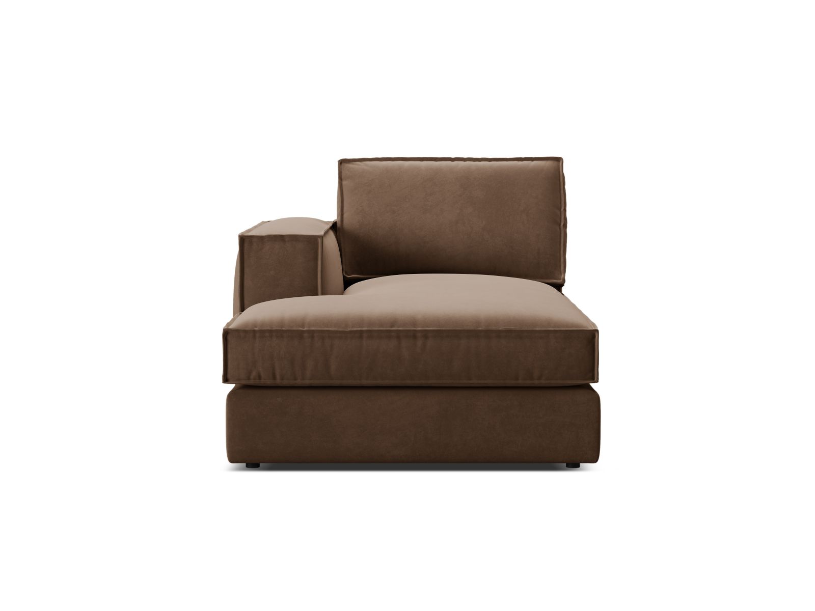 1-Sitzer Chaise Longue links Pola in Chocolate-Salvador präsentiert im Onlineshop von KAQTU Design AG. Modulares Sofa ist von Micadoni