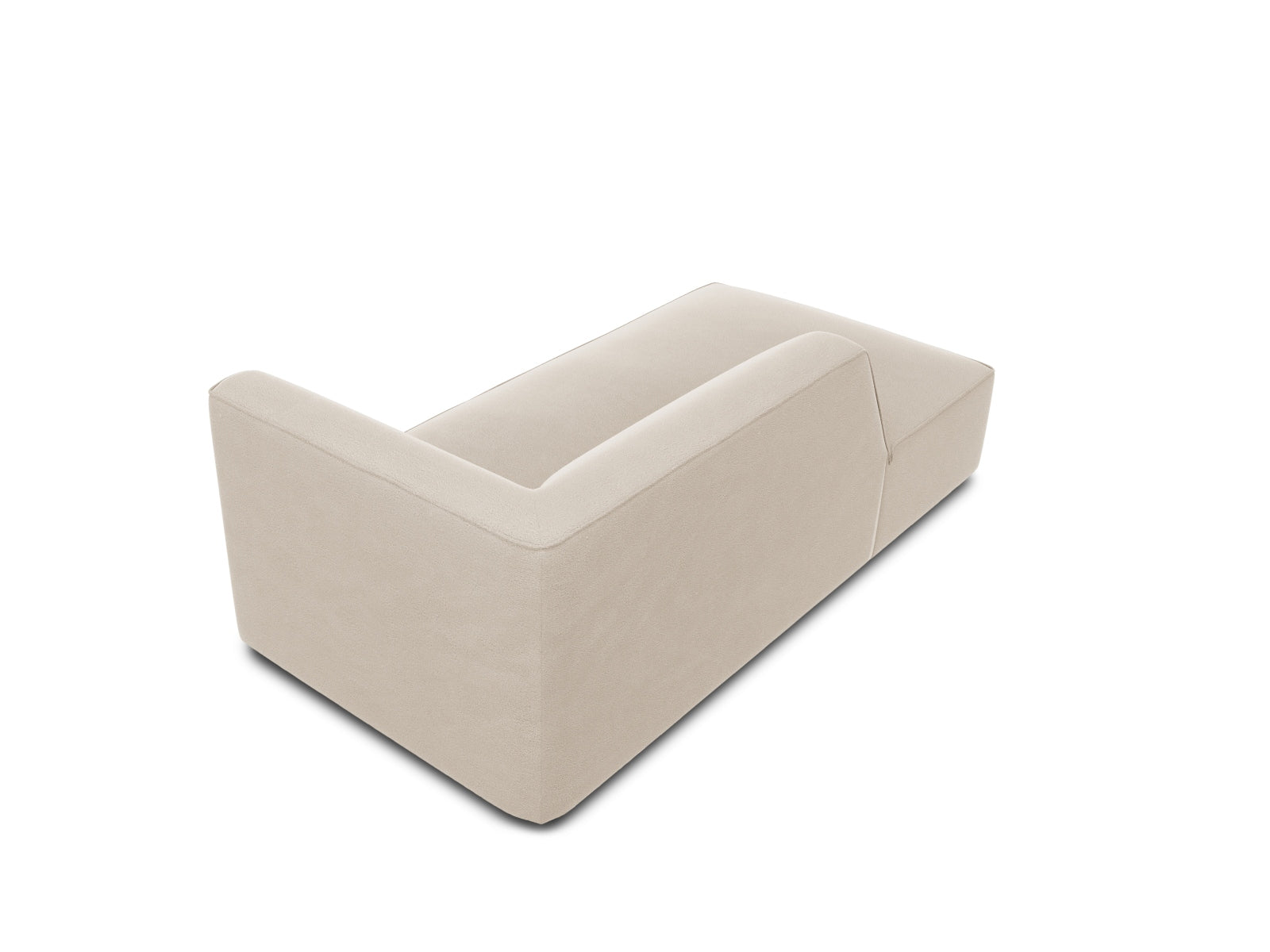 Ruby Velour Sofa Chaise Lounge links 1 Sitz in Beige präsentiert im Onlineshop von KAQTU Design AG. L-Sofa links ist von Micadoni