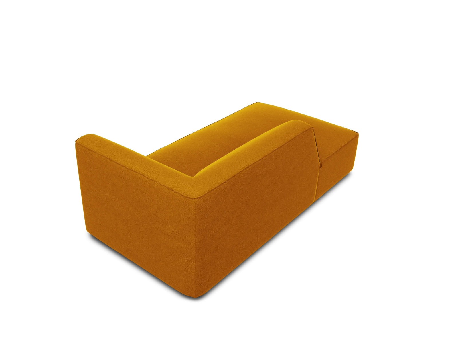 Ruby Velour Sofa Chaise Lounge links 1 Sitz in Yellow präsentiert im Onlineshop von KAQTU Design AG. L-Sofa links ist von Micadoni