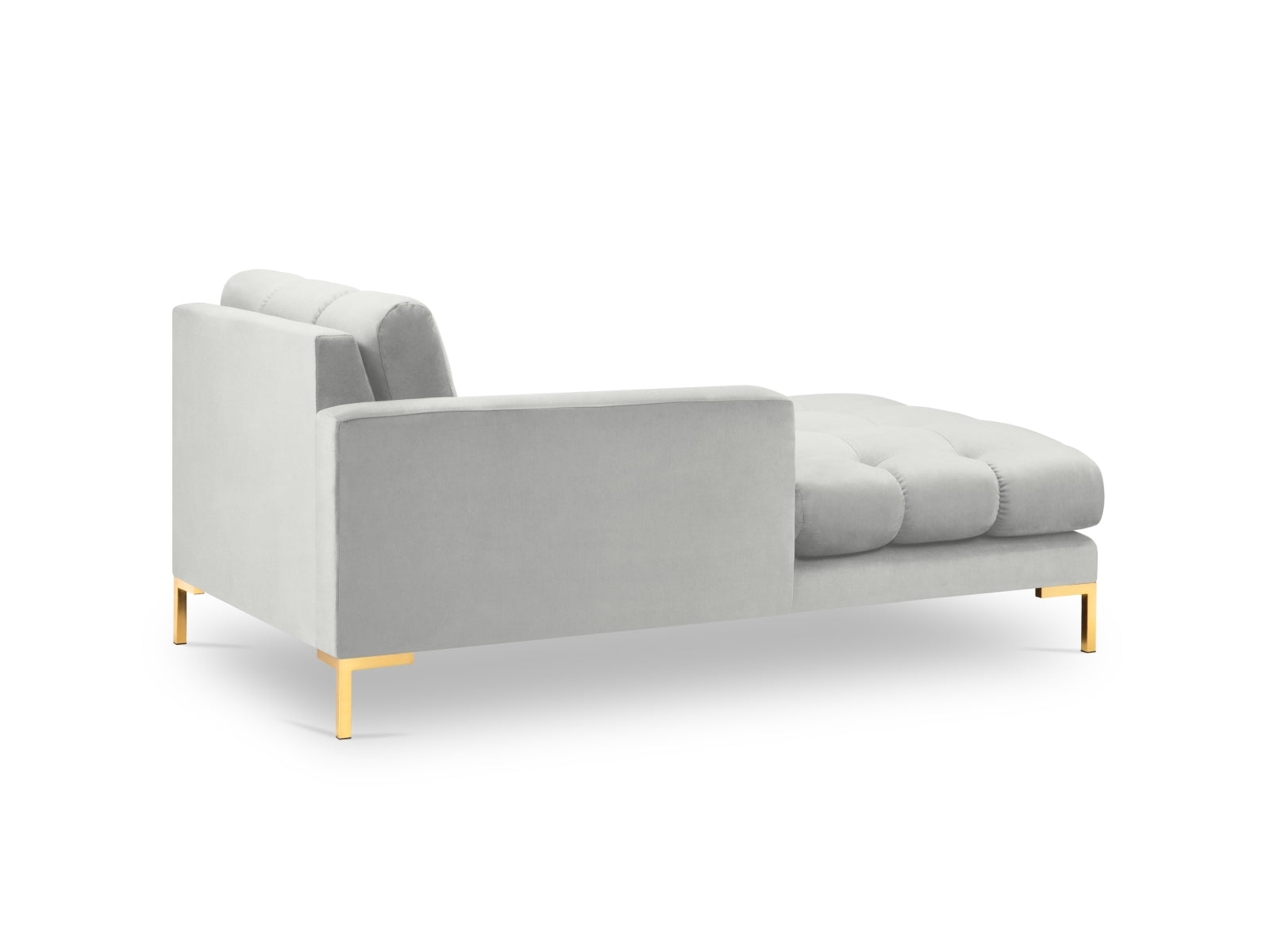 Mamaia Velour Sofa Chaise Lounge links 1 Sitz in Silver/Gold präsentiert im Onlineshop von KAQTU Design AG. L-Sofa links ist von Micadoni