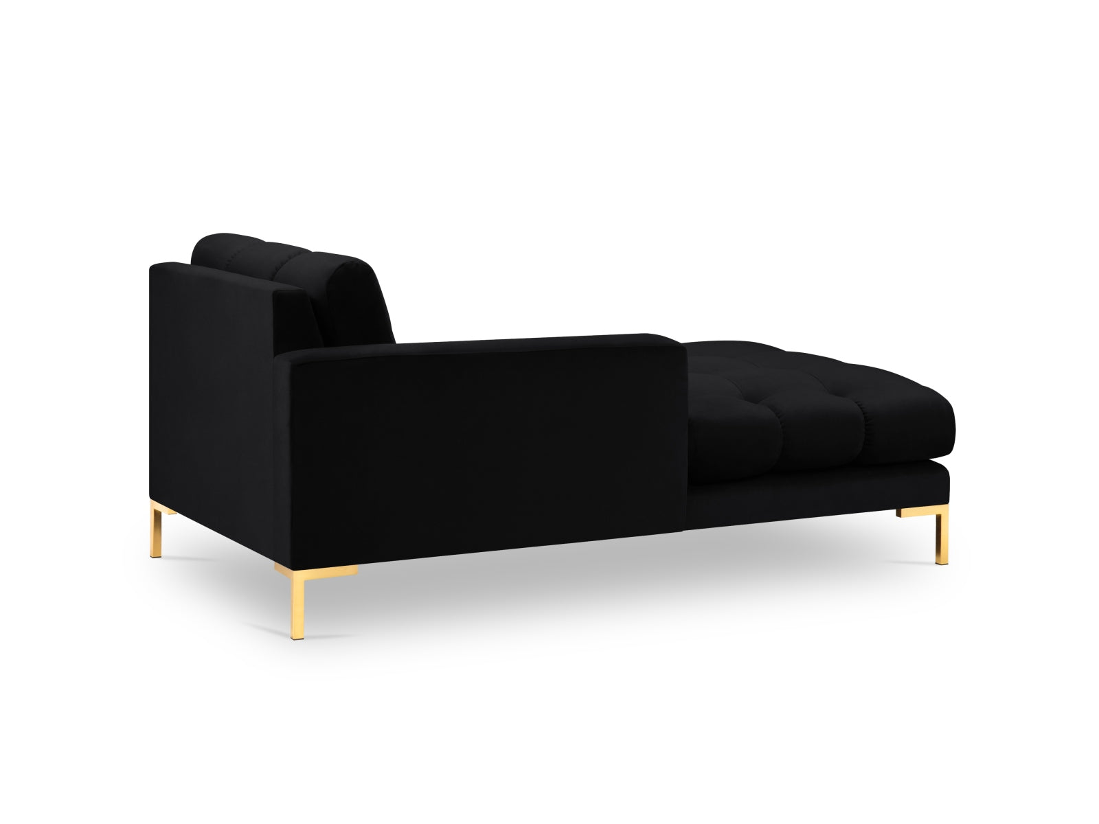 Mamaia Velour Sofa Chaise Lounge links 1 Sitz in Black/Gold präsentiert im Onlineshop von KAQTU Design AG. L-Sofa links ist von Micadoni