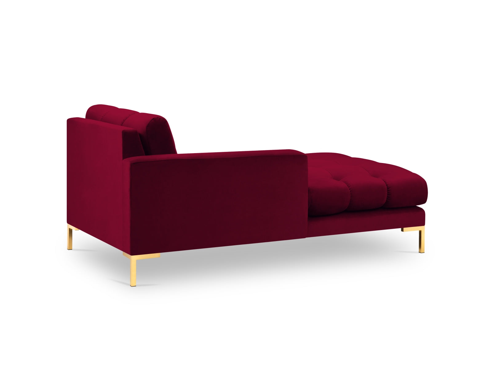 Mamaia Velour Sofa Chaise Lounge links 1 Sitz in Red/Gold präsentiert im Onlineshop von KAQTU Design AG. L-Sofa links ist von Micadoni