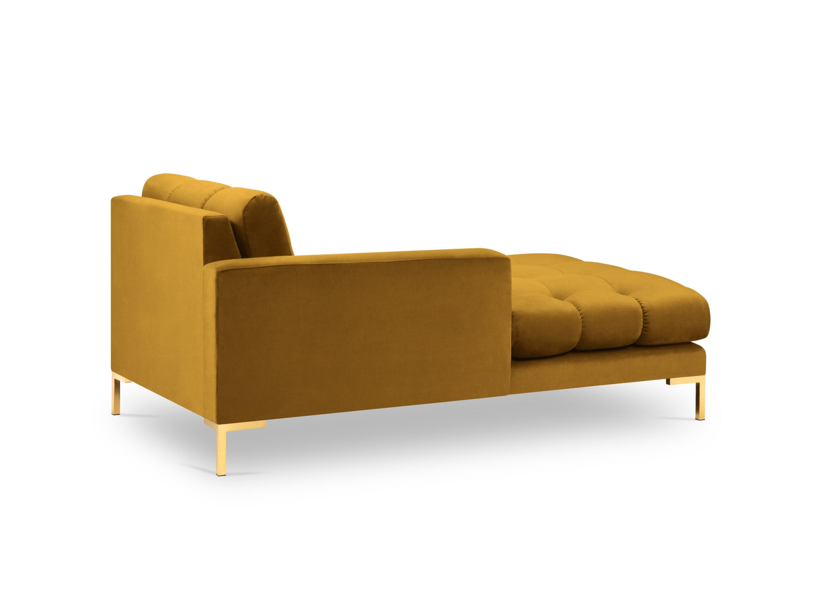 Mamaia Velour Sofa Chaise Lounge links 1 Sitz in Yellow/Gold präsentiert im Onlineshop von KAQTU Design AG. L-Sofa links ist von Micadoni