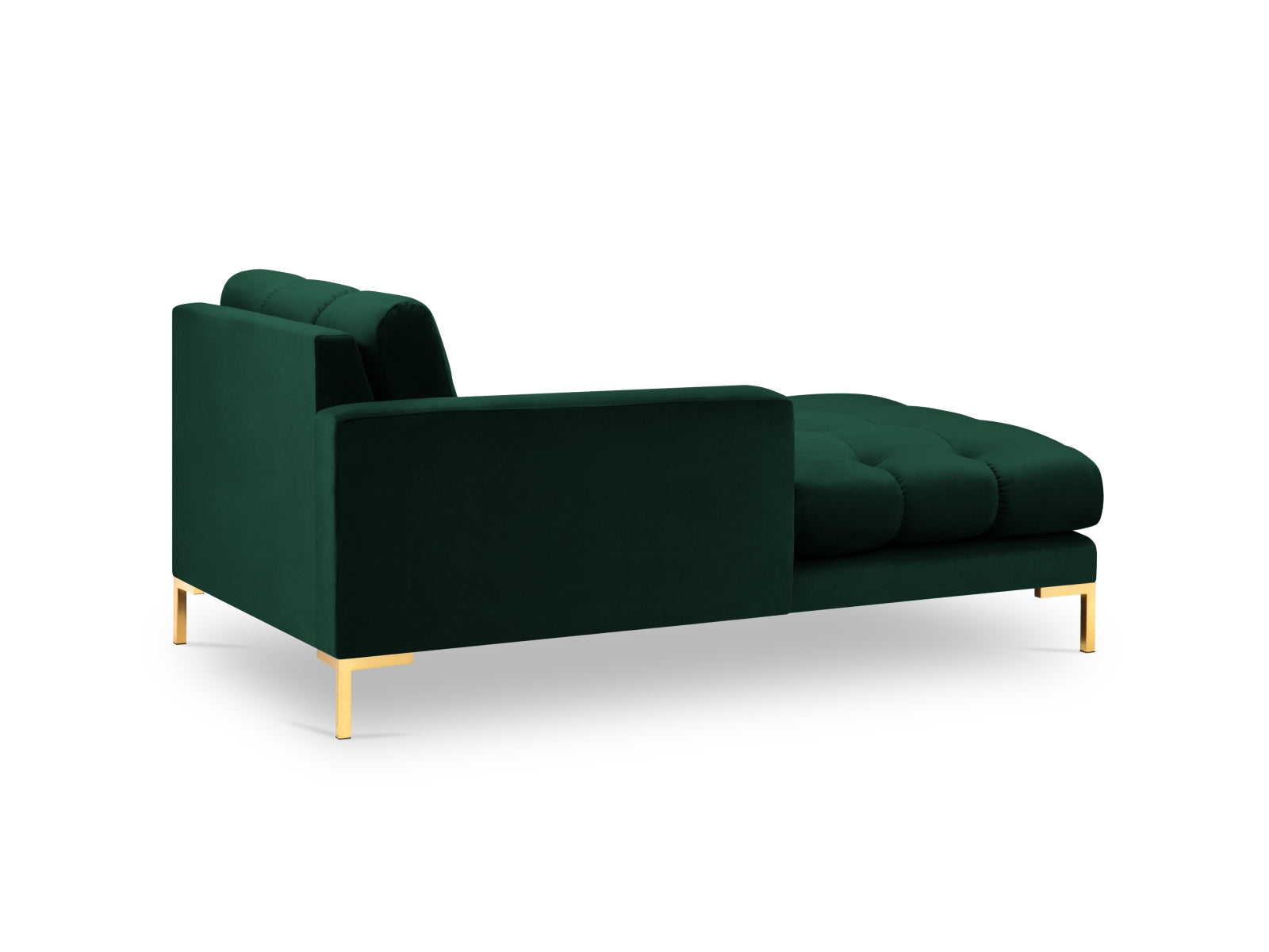 Mamaia Velour Sofa Chaise Lounge links 1 Sitz in Bottle Green/Gold präsentiert im Onlineshop von KAQTU Design AG. L-Sofa links ist von Micadoni