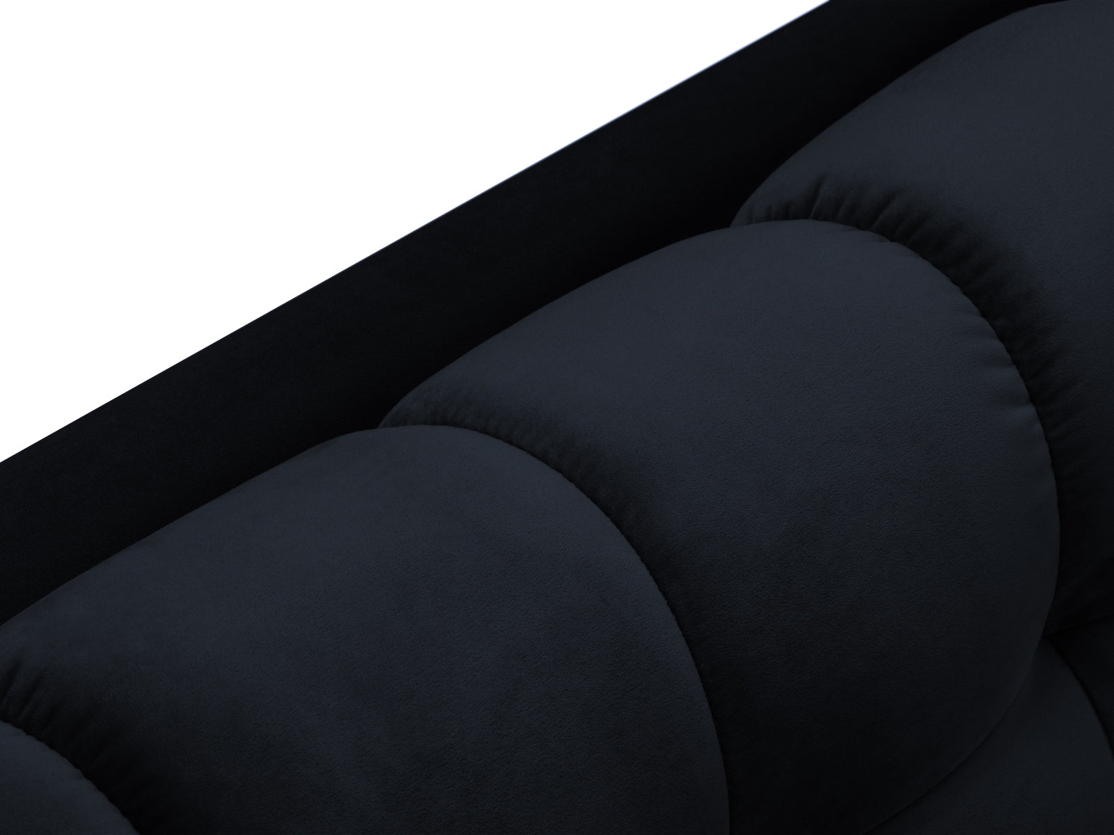 Mamaia Velour Sofa Chaise Lounge links 1 Sitz in Dark Blue/Gold präsentiert im Onlineshop von KAQTU Design AG. L-Sofa links ist von Micadoni