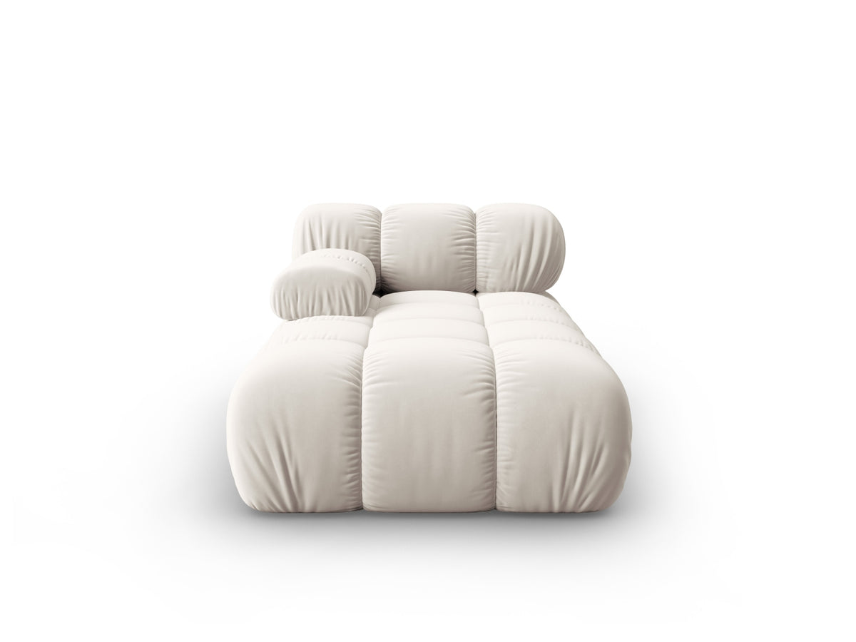 Bellis Velour Sofa Chaise Lounge links 1 Sitz 94cm in Dark Beige-Bluvel präsentiert im Onlineshop von KAQTU Design AG. Modulares Sofa ist von Micadoni