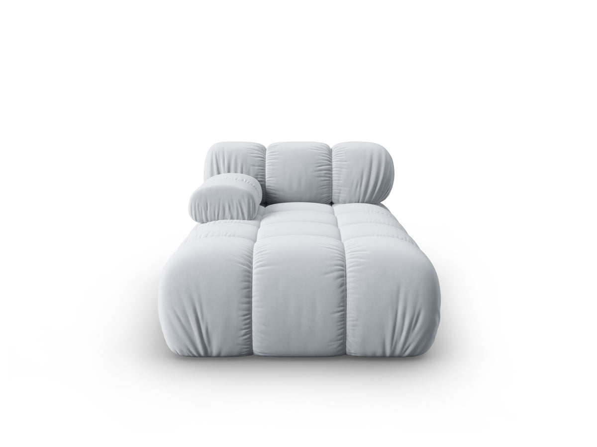 Bellis Velour Sofa Chaise Lounge links 1 Sitz 94cm in Light Blue-Bluvel präsentiert im Onlineshop von KAQTU Design AG. Modulares Sofa ist von Micadoni