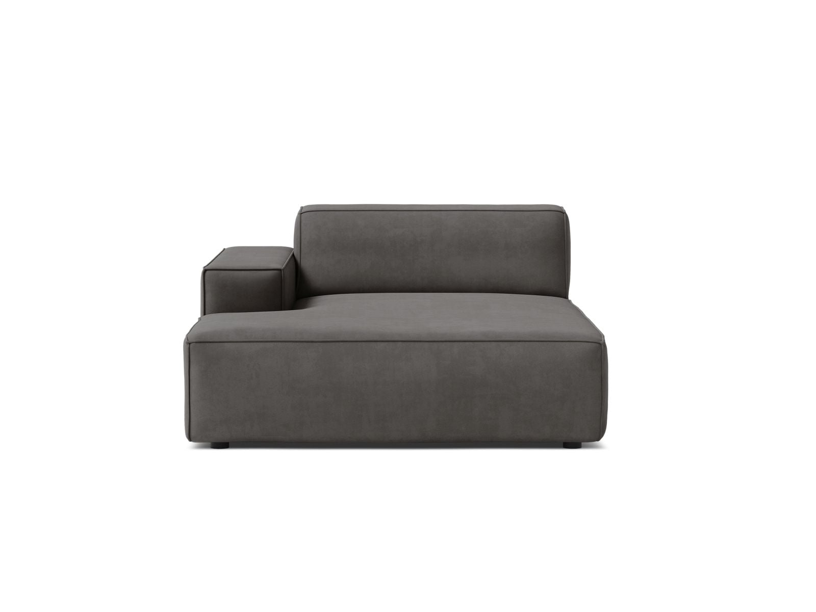 1-Sitzer Chaise Longue Links Jodie in Light Grey-Bluvel präsentiert im Onlineshop von KAQTU Design AG. Modulares Sofa ist von Micadoni