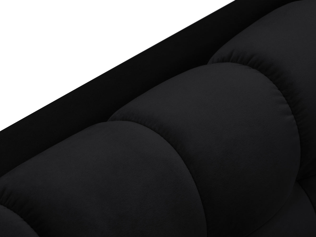 Mamaia Velour Sofa Chaise Lounge links 1 Sitz in Black/Schwarz-Bluvel präsentiert im Onlineshop von KAQTU Design AG. L-Sofa links ist von Micadoni