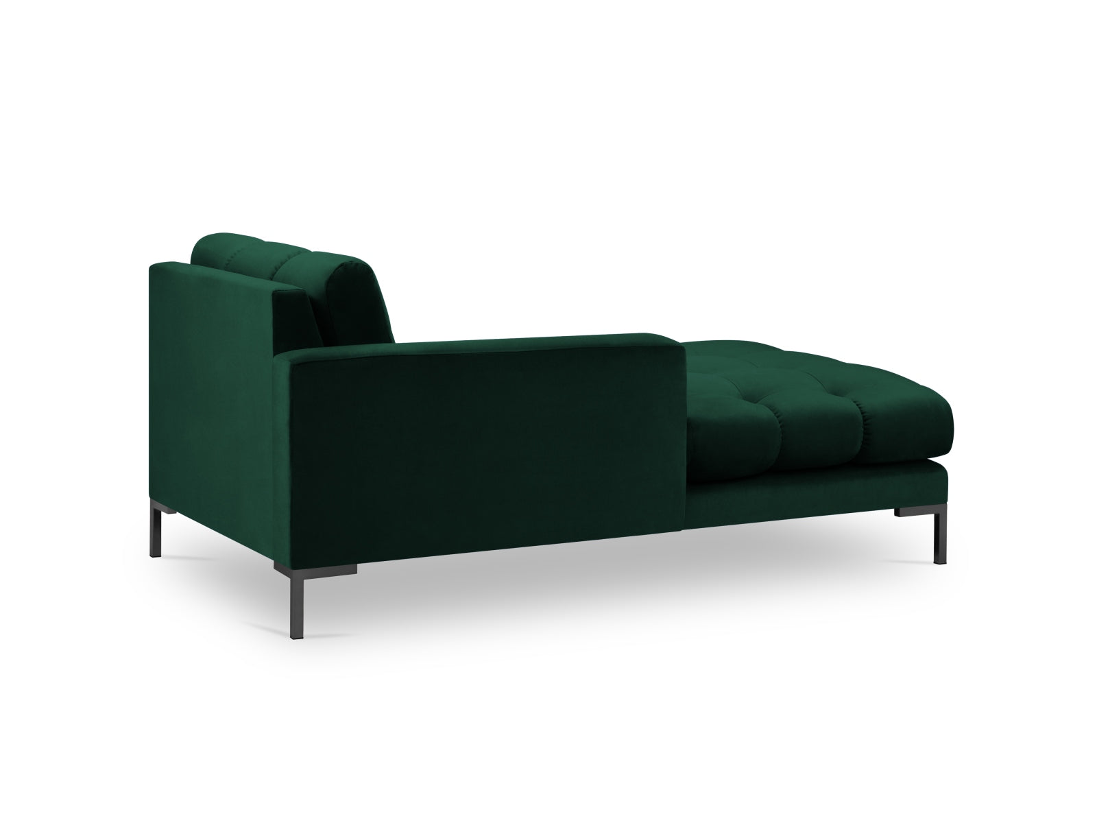 Mamaia Velour Sofa Chaise Lounge links 1 Sitz in Bottle Green/Schwarz präsentiert im Onlineshop von KAQTU Design AG. L-Sofa links ist von Micadoni