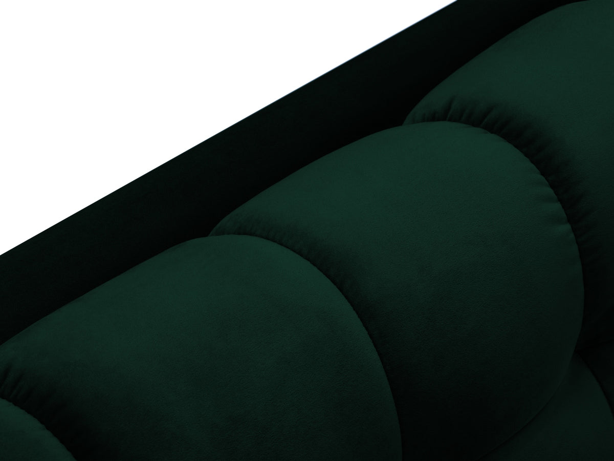Mamaia Velour Sofa Chaise Lounge links 1 Sitz in Bottle Green/Schwarz-Bluvel präsentiert im Onlineshop von KAQTU Design AG. L-Sofa links ist von Micadoni