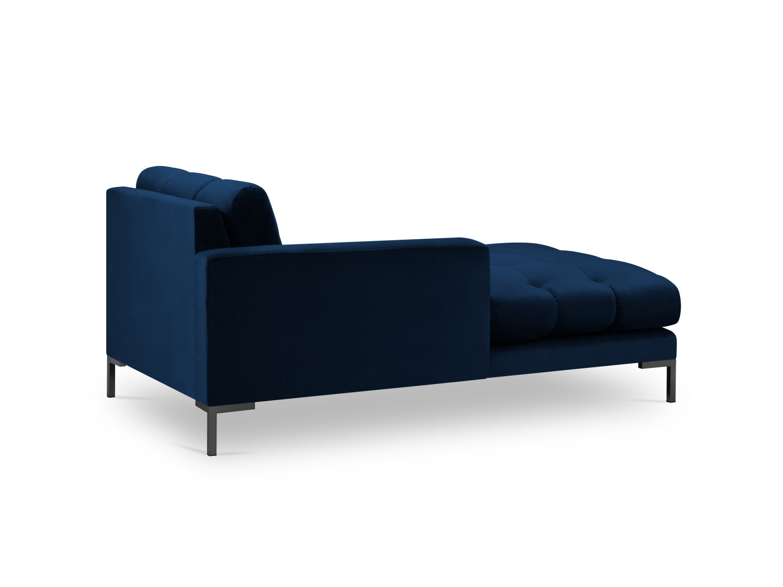 Mamaia Velour Sofa Chaise Lounge links 1 Sitz in Royal Blue/Schwarz präsentiert im Onlineshop von KAQTU Design AG. L-Sofa links ist von Micadoni
