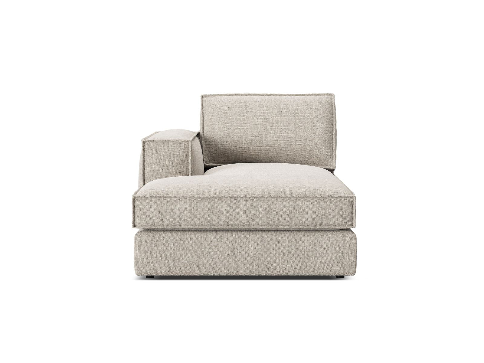 1-Sitzer Chaise Longue links Pola in Sand-Babel präsentiert im Onlineshop von KAQTU Design AG. Modulares Sofa ist von Micadoni