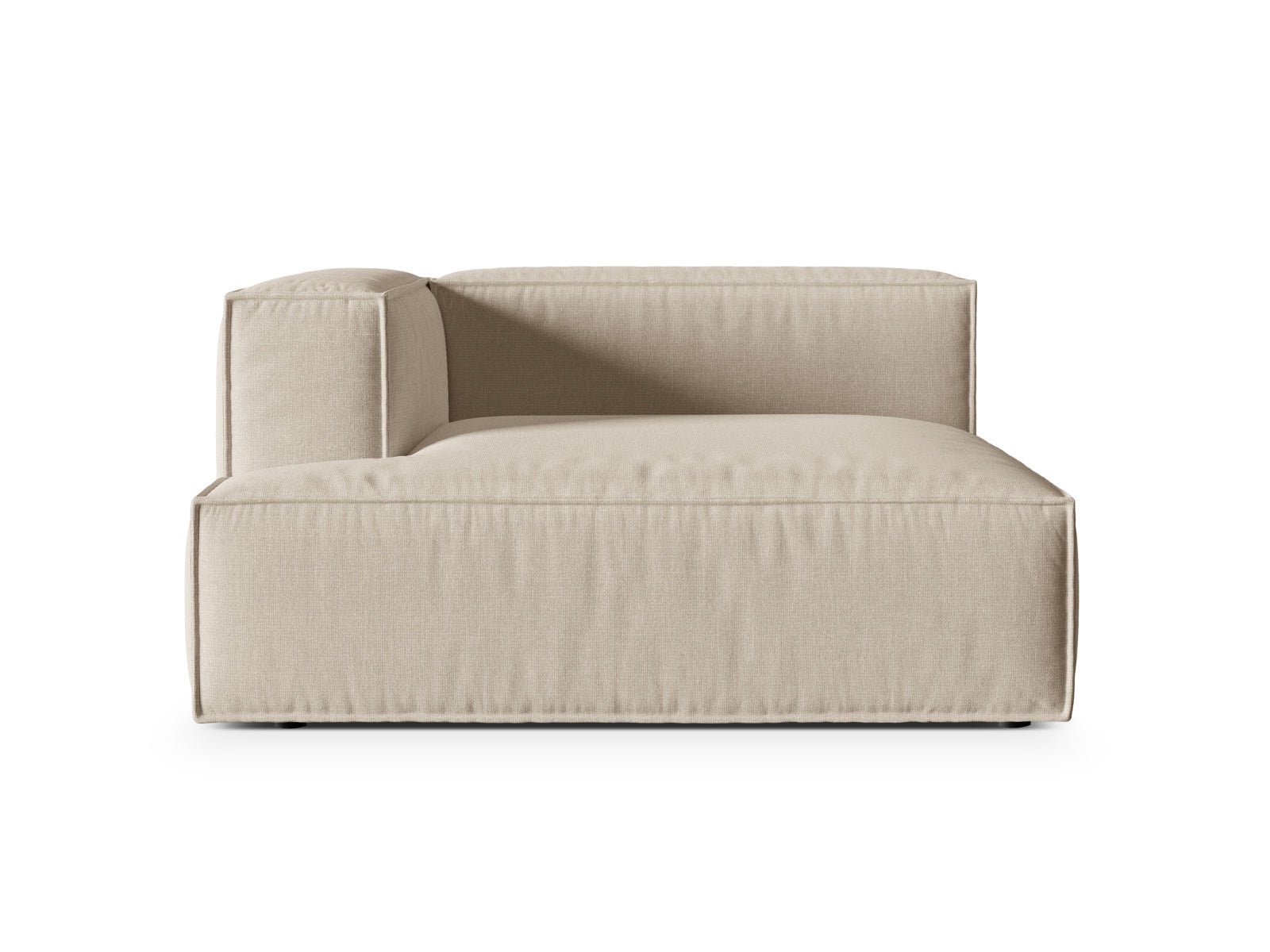 Nuria Modular Chaise Longue links 1 Sitzer in Beige präsentiert im Onlineshop von KAQTU Design AG. Modulares Sofa ist von Micadoni