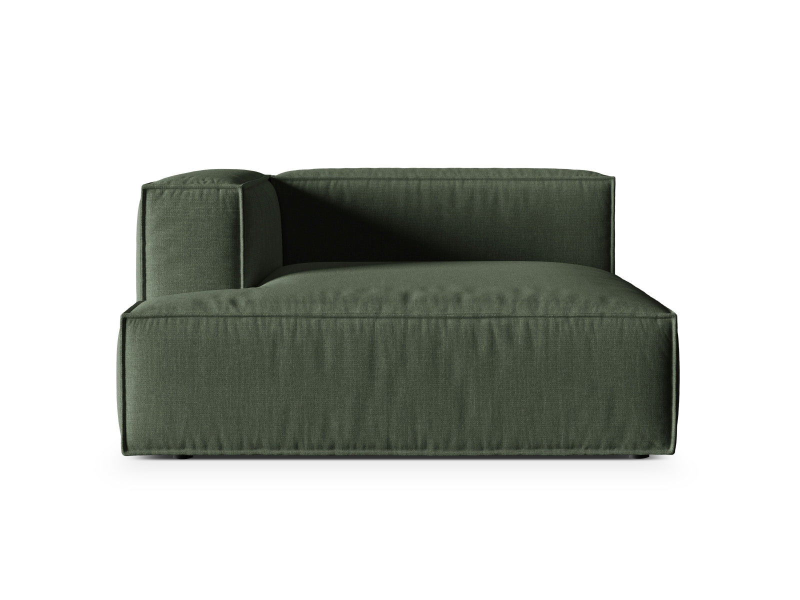 Nuria Modular Chaise Longue links 1 Sitzer in Moss Green präsentiert im Onlineshop von KAQTU Design AG. Modulares Sofa ist von Micadoni