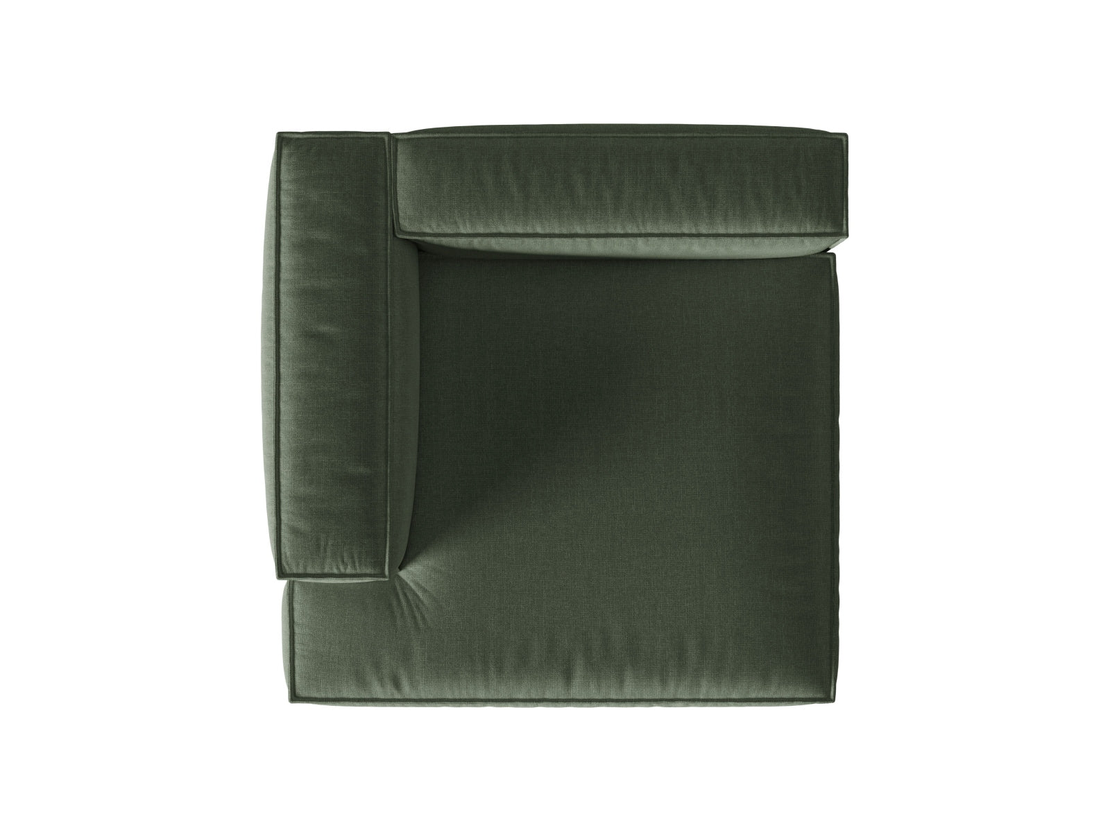 Nuria Modular Chaise Longue links 1 Sitzer in Moss Green präsentiert im Onlineshop von KAQTU Design AG. Modulares Sofa ist von Micadoni