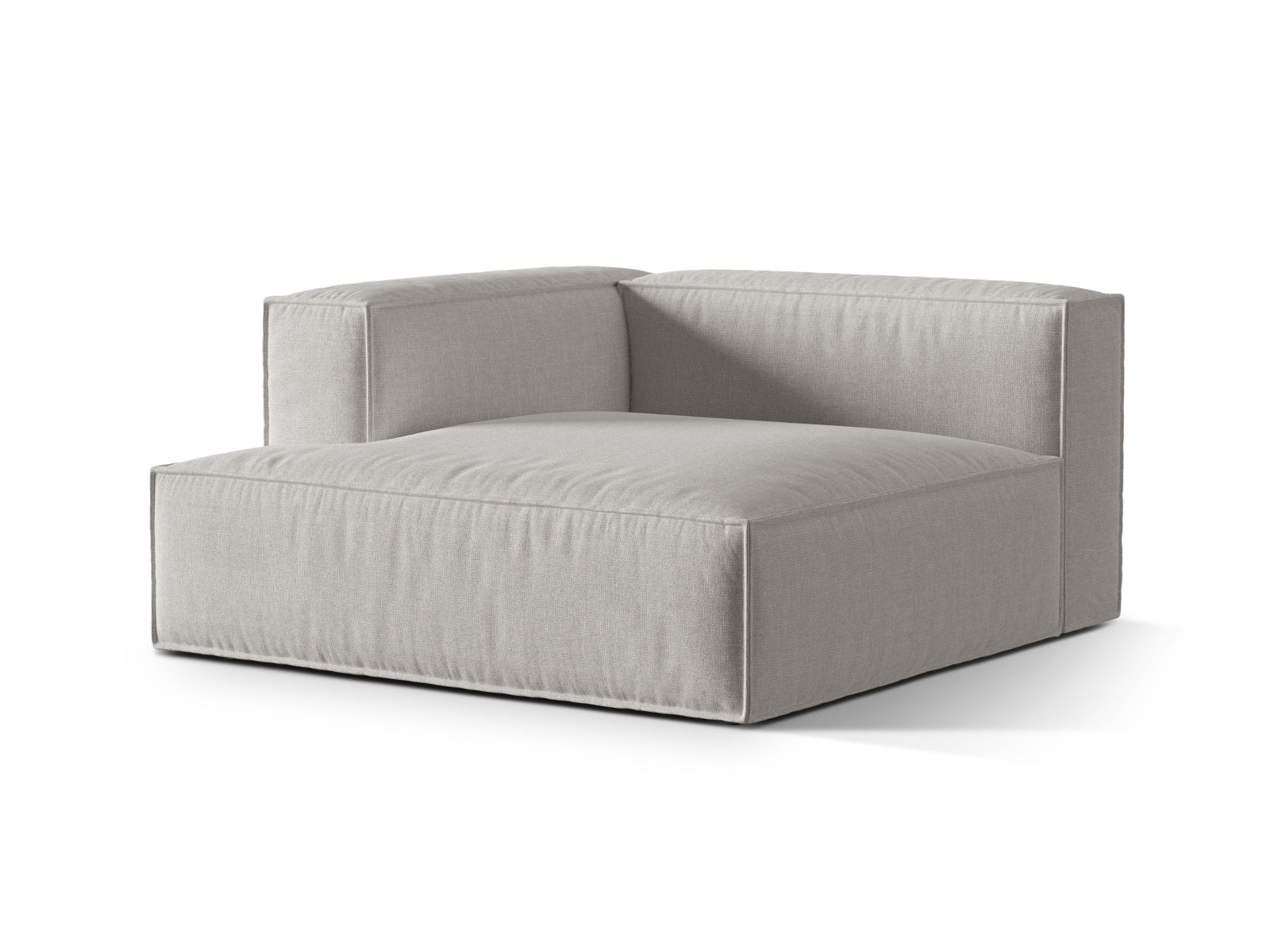 Nuria Modular Chaise Longue links 1 Sitzer in Light Grey präsentiert im Onlineshop von KAQTU Design AG. Modulares Sofa ist von Micadoni