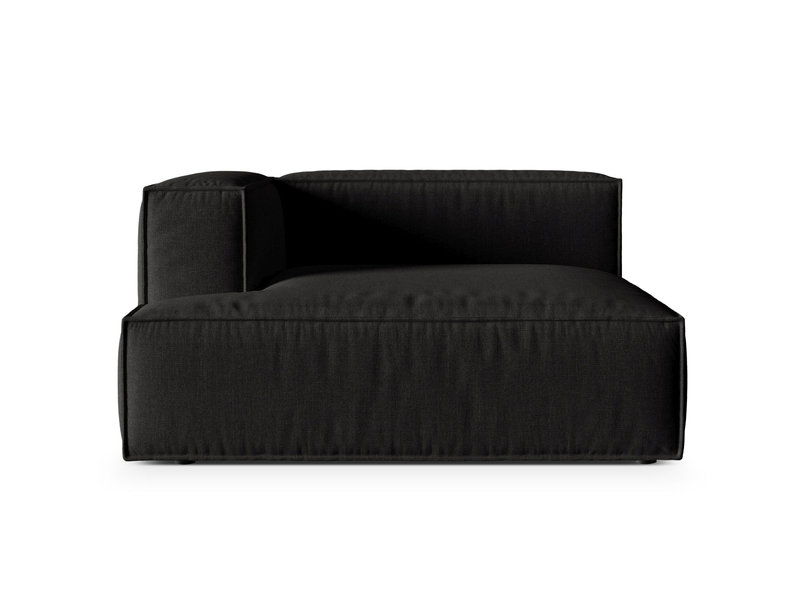 Nuria Modular Chaise Longue links 1 Sitzer in Black präsentiert im Onlineshop von KAQTU Design AG. Modulares Sofa ist von Micadoni