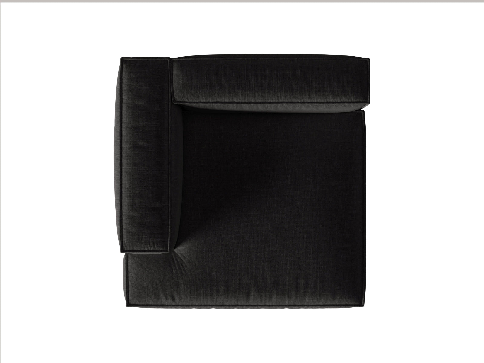 Nuria Modular Chaise Longue links 1 Sitzer in Black präsentiert im Onlineshop von KAQTU Design AG. Modulares Sofa ist von Micadoni
